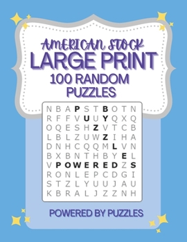 Paperback American Stock Large Print: 100 Random Puzzles [Large Print] Book