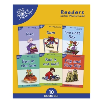 Paperback Phonic Books Dandelion Readers Set 1 Units 1-10 (Alphabet code, blending 4 and 5 sound words): Decodable books for beginner readers Alphabet code, ble Book