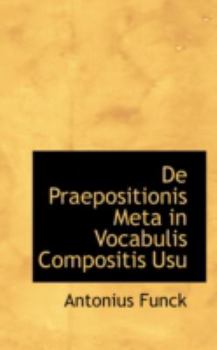 Paperback de Praepositionis Meta in Vocabulis Compositis Usu Book