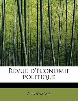 Paperback Revue D'Economie Politique [French] Book