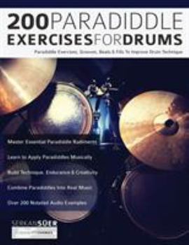 Paperback 200 Paradiddle Exercises for Drums Book