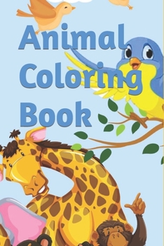 Paperback Animal Coloring Book [Large Print] Book