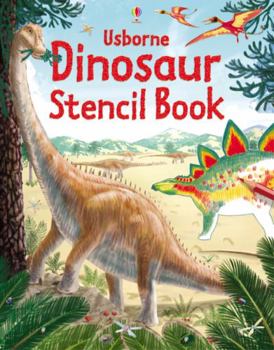 Hardcover Dinosaur Stencil Book