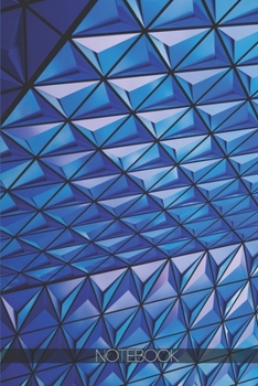 Notebook: Abstract art  blue geometric design details [110 pages]: Abstract art  blue geometric design details