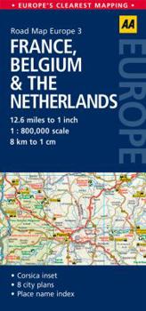 Road Map France, Belgium & the Netherlands - Book  of the AA Road Map Europe