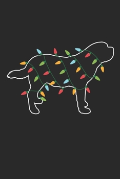 Saint Bernard with Christmas Lights - Christmas Notebook - Saint Bernard Diary - Dog Journal - Christmas Gift for Dog Lover: Medium College-Ruled Journey Diary, 110 page, Lined, 6x9 (15.2 x 22.9 cm)