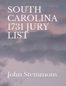 Paperback South Carolina 1731 Jury List Book