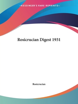 Paperback Rosicrucian Digest 1931 Book
