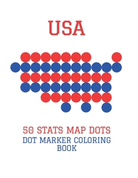 Paperback USA 50 Stats Map Dots: dot marker coloring book