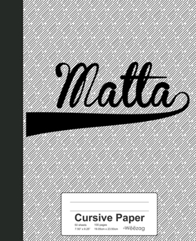 Paperback Cursive Paper: MALTA Notebook Book