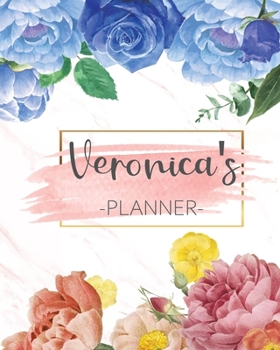 Paperback Veronica's Planner: Monthly Planner 3 Years January - December 2020-2022 - Monthly View - Calendar Views Floral Cover - Sunday start Book