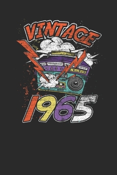 Vintage 1965: Dotted Bullet Grid Notebook / Journal (6 X 9) – Birthday Gift and Anniversary Gift for Women And Men