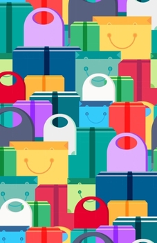 A5 Lined Notebook 110 Pages: Funny Ruled Journal Colorful Supermarket Sale Shopping Bag Package Box 08D. Cute Unique Student Teacher Blank Scrapbook/ Composition/ Planner Great For Home School Office 