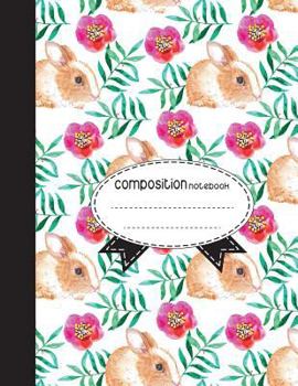 Paperback Composition Notebook, 8.5 x 11, 110 pages: cute-bunnies: (School Notebooks) Book