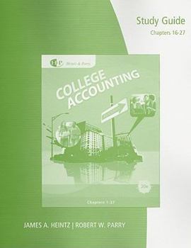 Paperback Study Guide with Working Papers, Chapters 16-27 for College Accounting Book