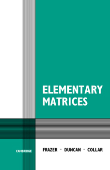 Paperback Elementary Matrices Book