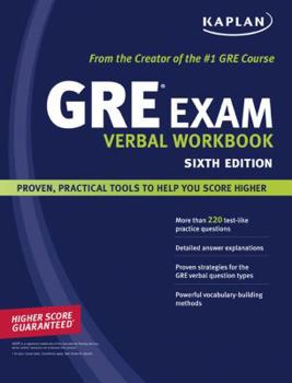 Paperback Kaplan GRE Exam Verbal Workbook Book