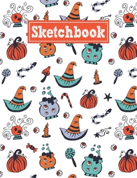 Paperback Sketchbook: 8.5 x 11 Notebook for Creative Drawing and Sketching Activities with Halloween Themed Cover Design Book