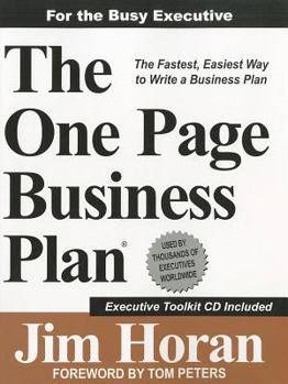 Paperback The One Page Business Plan for the Busy Executive Book