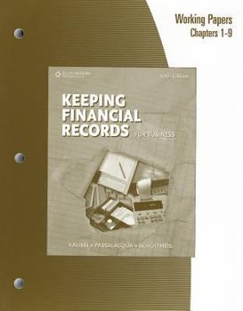 Paperback Working Papers, Chapters 1-9 for Kaliski/Schultheis/Passalacqua's Keeping Financial Records for Business, 10th Book