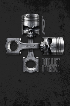 Bullet Journal Crossed Piston Skulls : Notebook * Dot Grid * Size 6 X 9 Inches * 120 Pages * Original FD-DESIGN