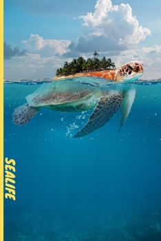 Paperback Sea Life: 6x9 120 page lined paperback notebook exercise book - beautiful underwater creatures, ocean notebook for school or cre Book