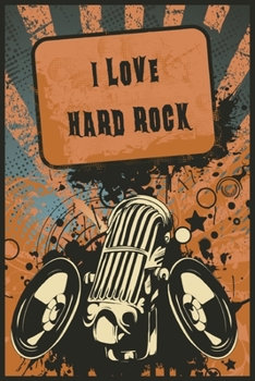Paperback Hard Rock Notebook: Beautiful Hard Rock Music Notebook with 120 chequered pages in Trim size 15,24 x 22,86 cm (6" x 9") Book