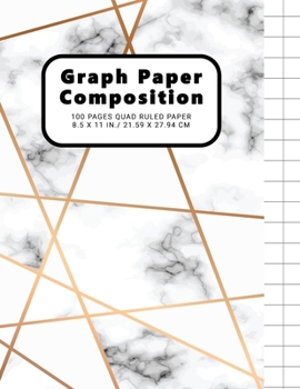 Paperback Graph Paper Composition Notebook: Grid Paper Notebook, Quad Ruled, 100 Sheets, 1/2 Inch Squares, Grid Paper 0.50", 2 Squares Per Inch, Perfect Binding Book