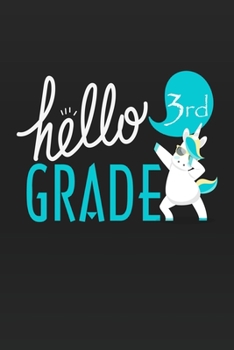 Paperback hello 3rd grade: Unicorn School primary composition notebook for kids Wide Ruled copy book for elementary kids school supplies student Book