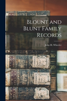 Paperback Blount and Blunt Family Records Book