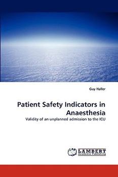 Paperback Patient Safety Indicators in Anaesthesia Book