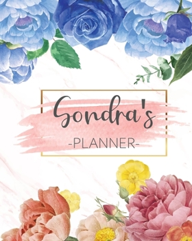 Sondra's Planner: Monthly Planner 3 Years January - December 2020-2022 | Monthly View | Calendar Views Floral Cover - Sunday start