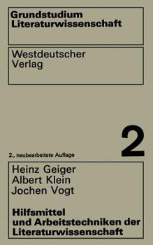 Hilfsmittel Und Arbeitstechniken Der Literaturwissenschaft