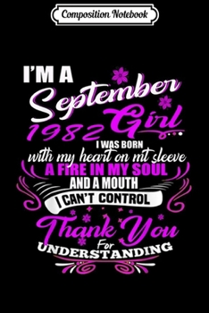Paperback Composition Notebook: September Girl 1982 37th birthday gift 37 years old Journal/Notebook Blank Lined Ruled 6x9 100 Pages Book