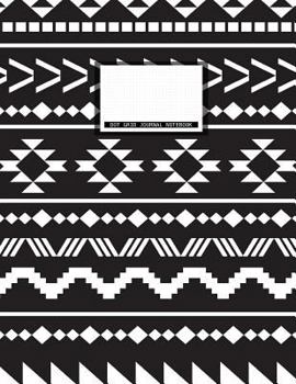 Paperback Dot Grid Journal Notebook: 140 Pages Large Size 8.5 X 11 in Black & White Tribal Pattern Design Softcover Blank Dots Journaling System Book
