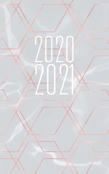Mein Taschenkalender 2020 - 2021 : Wochenplaner F?r 18 Monate - Von Januar 20 Bis Juni 21 - Mit Feiertagen, Jahreskalender, Monatskalender - Marmor Grau