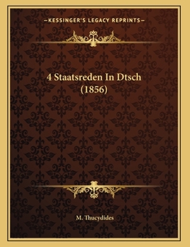 Paperback 4 Staatsreden In Dtsch (1856) [German] Book