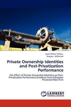 Paperback Private Ownership Identities and Post-Privatization Performance Book