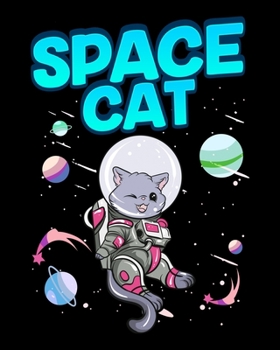 Paperback Space Cat: Adorable Space Cat Cute Kitty Astronaut Exploring The Galaxy 2020-2021 Weekly Planner & Gratitude Journal (110 Pages, Book