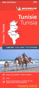 Map Michelin Map Africa Tunisia 744 [French] Book