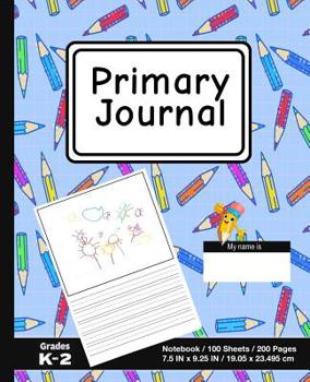 Paperback Primary Journal: School Design (13) - Grades K-2, Creative Story Tablet - Primary Draw & Write Journal Notebook For Home & School [Clas Book