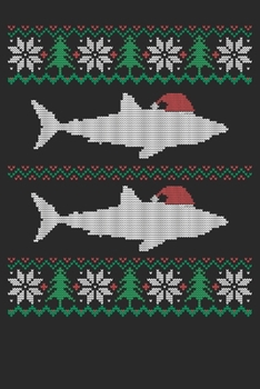 Paperback Gift Notebook: Christmas Shark 6x9 Dot Grid 120 Pages Book