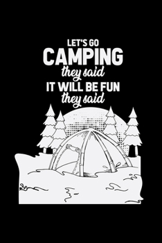 Paperback Let's go camping: 6x9 Camping - dotgrid - dot grid paper - notebook - notes Book
