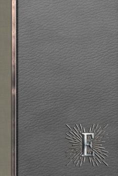 Paperback E: Meetings Notebook for Social Worker with Custom Interior: Personalized Monogram Initial Beveled Silver & Leather Effec Book