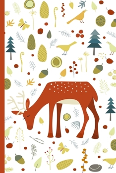 Paperback Weekly Planner: A Week to View Diary and Organizer - Sunday Start with Deer in a Forest Cover Art Book