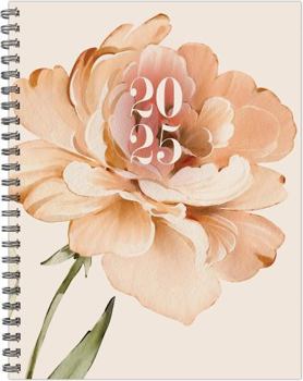Spiral-bound Peony 2025 8.5 X 11 Softcover Weekly Planner Book