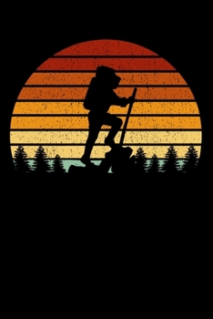 Wanderer Notizbuch: A5 Kariert 108 Seiten - Vintage Sonne Wandern Notizheft - Geschenk für Wanderer und Bergsteiger (German Edition)