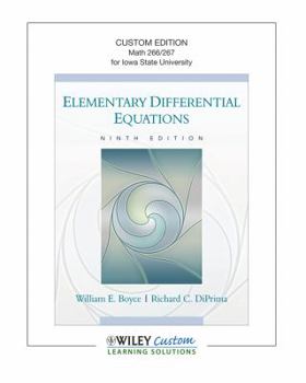 Unknown Binding Elementary Differential Equations (Custom Edition for Iowa State University) Book