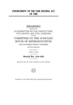 Paperback Enforcement of the Fair Housing Act of 1968 Book