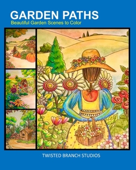 Paperback Garden Path: Beautiful Garden Scenes to Color Book